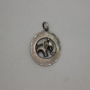 Vintage Silver Elephant Pendant